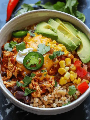 Chicken Enchilada with Cauliflower Rice Bowls