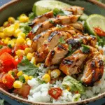 Street Corn Chicken Rice Bowl