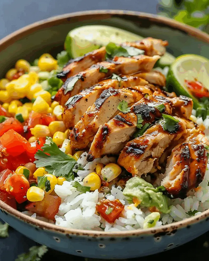 Street Corn Chicken Rice Bowl