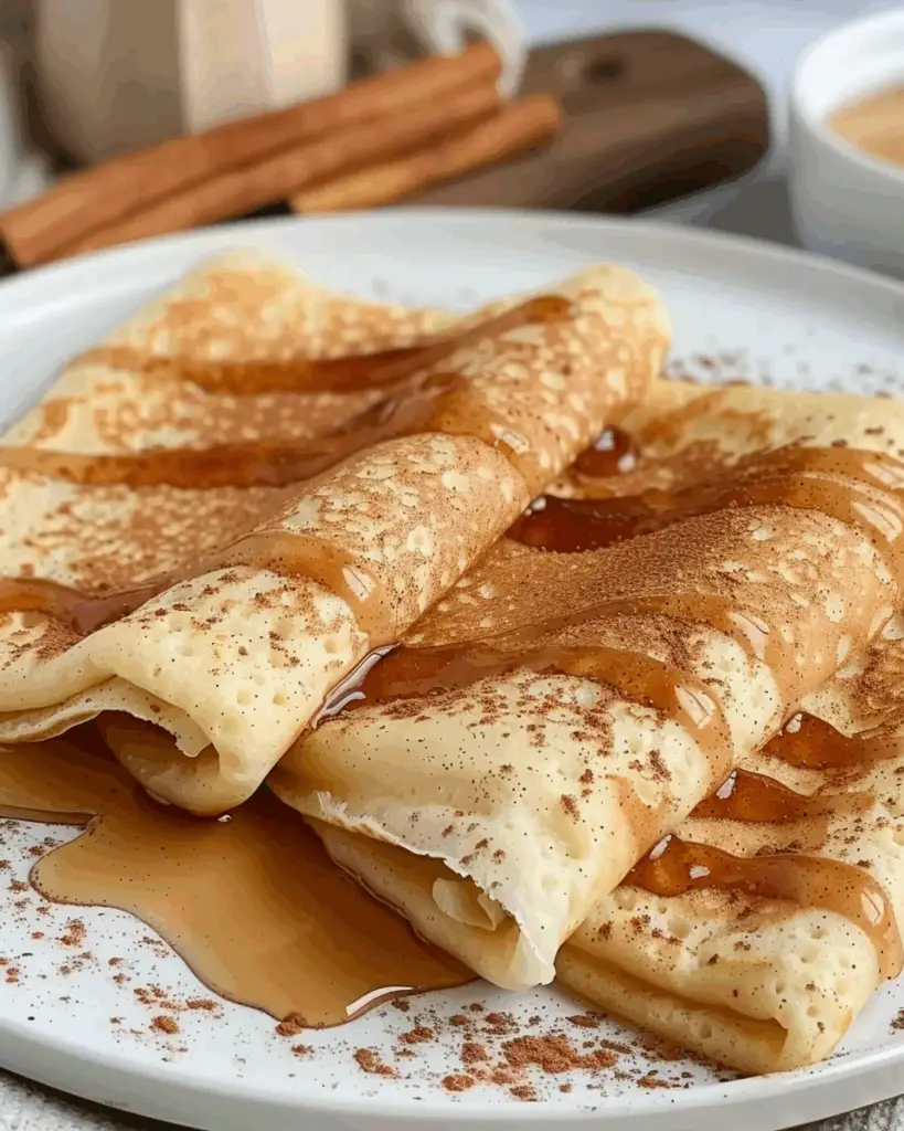 Cinnamon Roll Protein Crepes