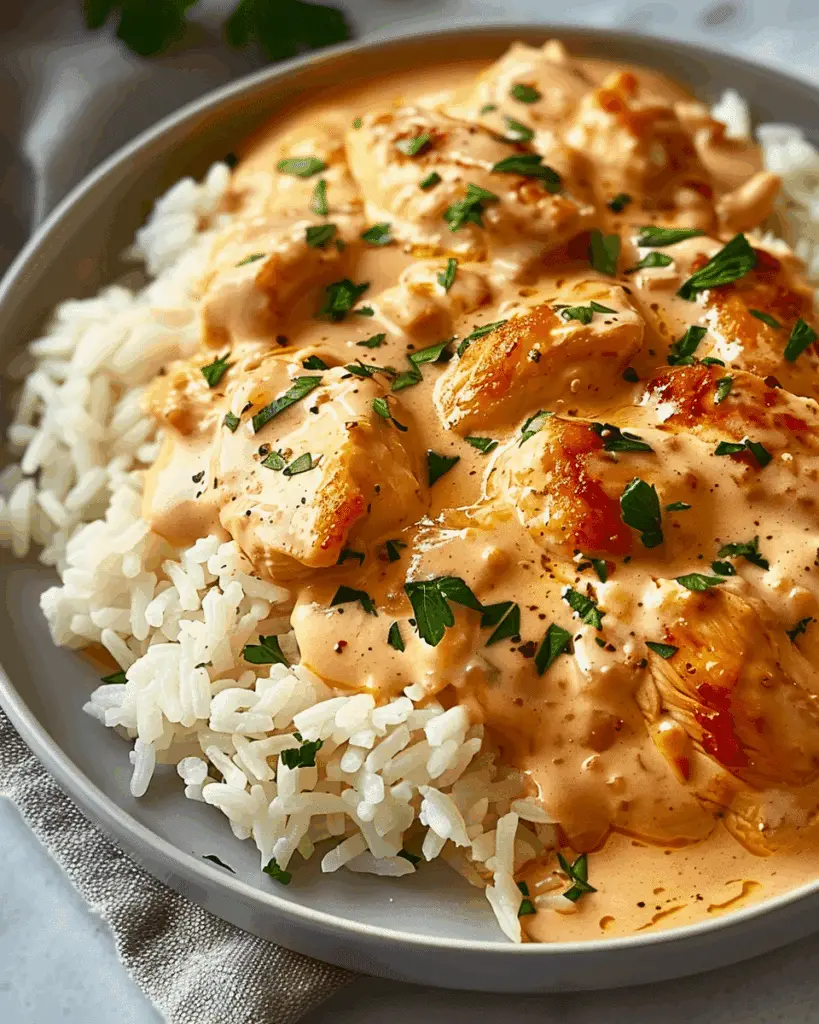 Creamy Smothered Chicken and Rice