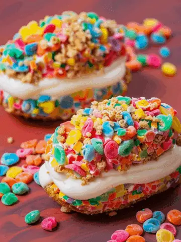 Fruity Pebbles Cheesecake Tacos