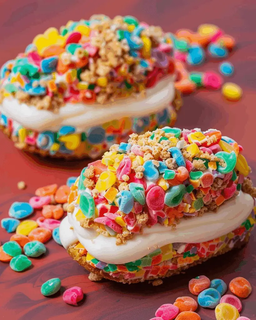 Fruity Pebbles Cheesecake Tacos