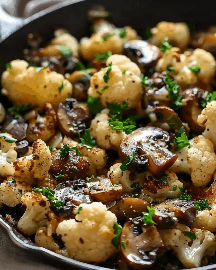Garlic Cauliflower Mushroom Skillet: Quick & Delicious Dish