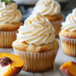 Honey Peach Cream Cheese Cupcakes
