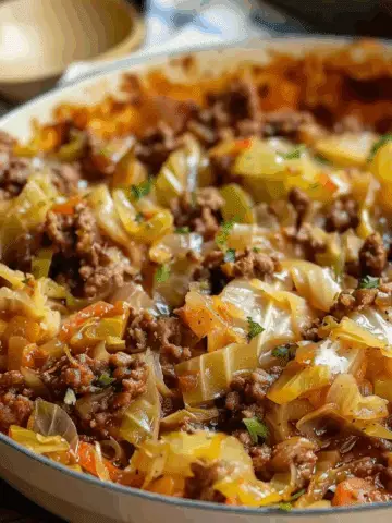 Cabbage and Ground Beef