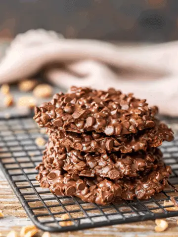 Chocolate Peanut Butter No Bake Cookies
