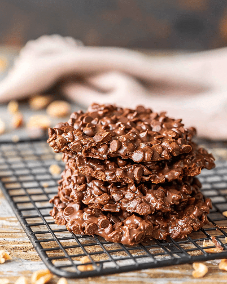 Chocolate Peanut Butter No Bake Cookies | Sue Recipe