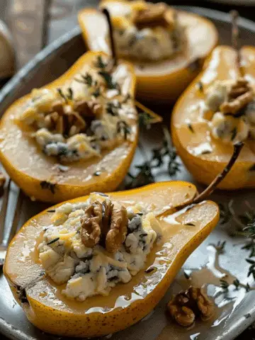 Elegant Blue Cheese Stuffed Pears