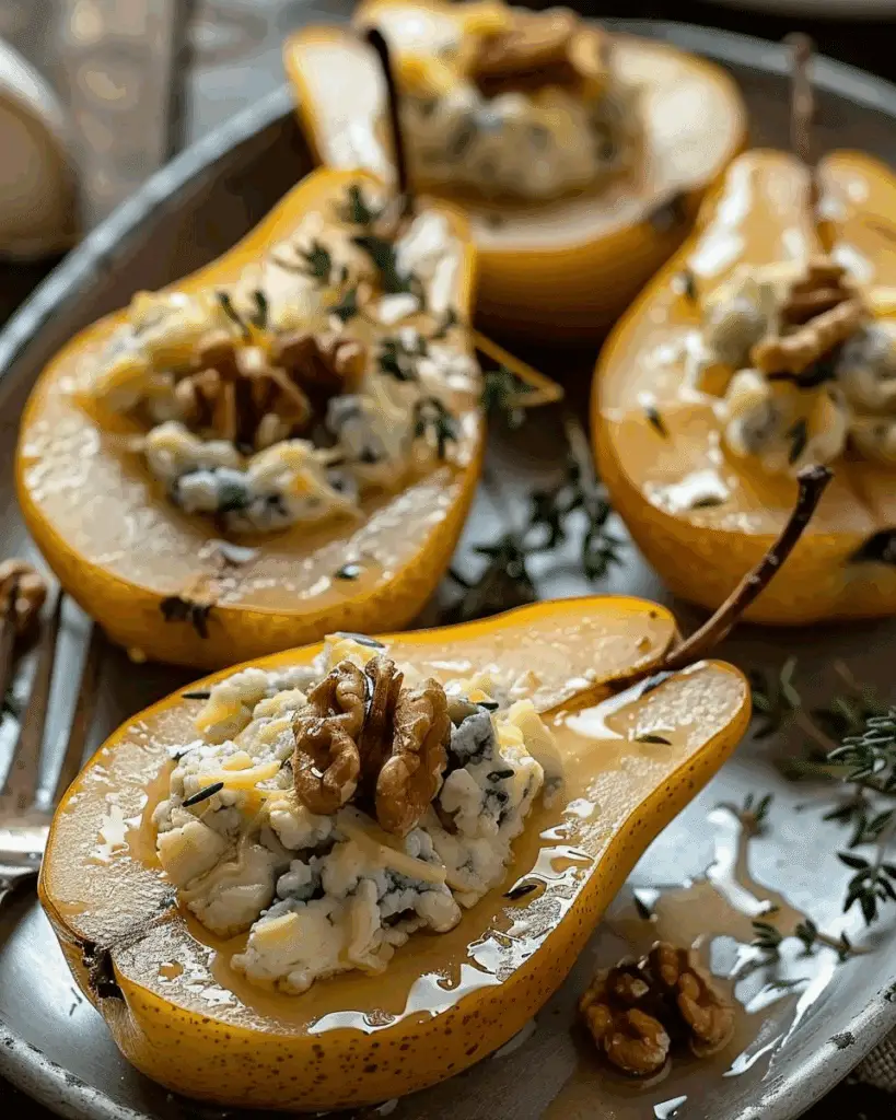 Elegant Blue Cheese Stuffed Pears