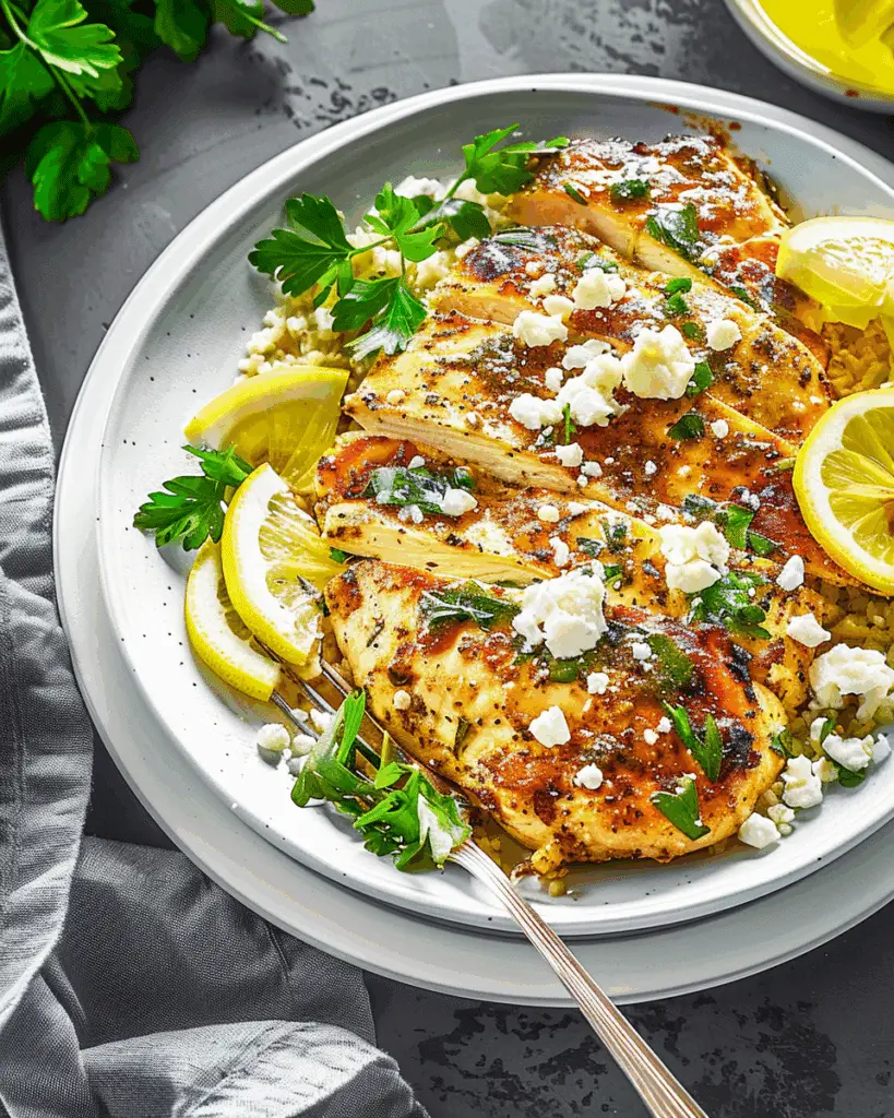 Greek Chicken with Lemon and Feta