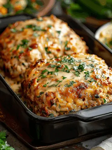 Juicy Garlic Parmesan Chicken Meatloaves