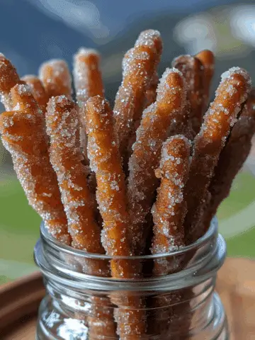 Sweet Spiced Cinnamon Sugar Pretzel Sticks