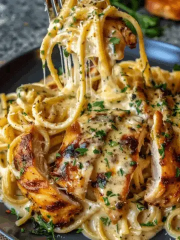 Creamy Cajun Chicken Linguine with Garlic Mozzarella Sauce