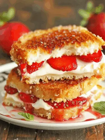 Fried Strawberry Cheesecake Sandwiches
