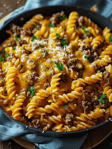One-Pot Beef and Cheddar Ranch Pasta