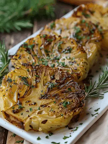 Oven Roasted Garlic Cabbage Steaks