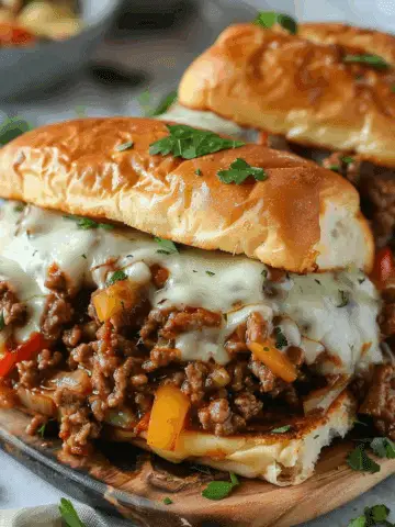 Philly Cheesesteak Sloppy Joes