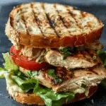 Garlic Butter Lettuce, Tomato & Grilled Chicken Sandwich