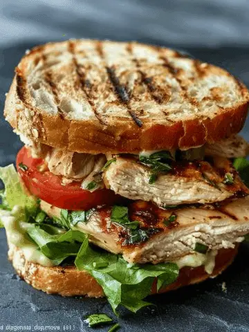 Garlic Butter Lettuce, Tomato & Grilled Chicken Sandwich