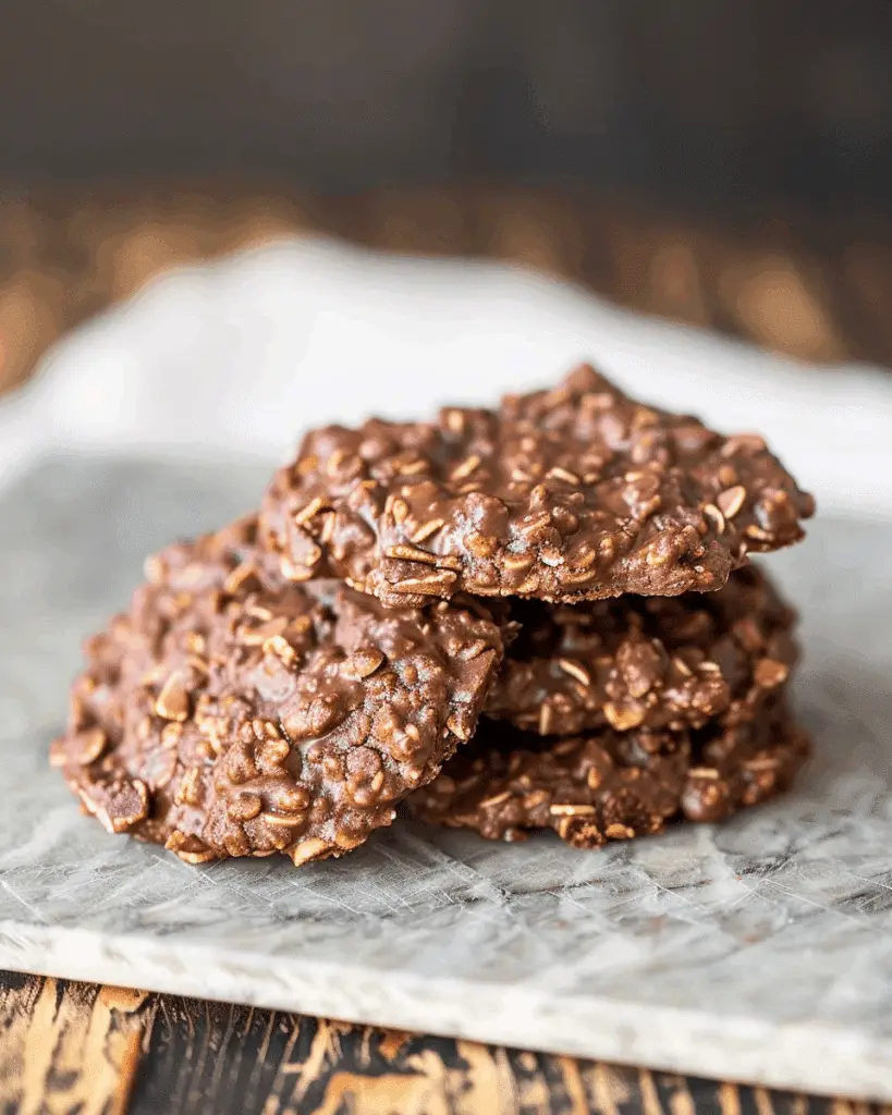 Chocolate Peanut Butter No-Bake Cookies