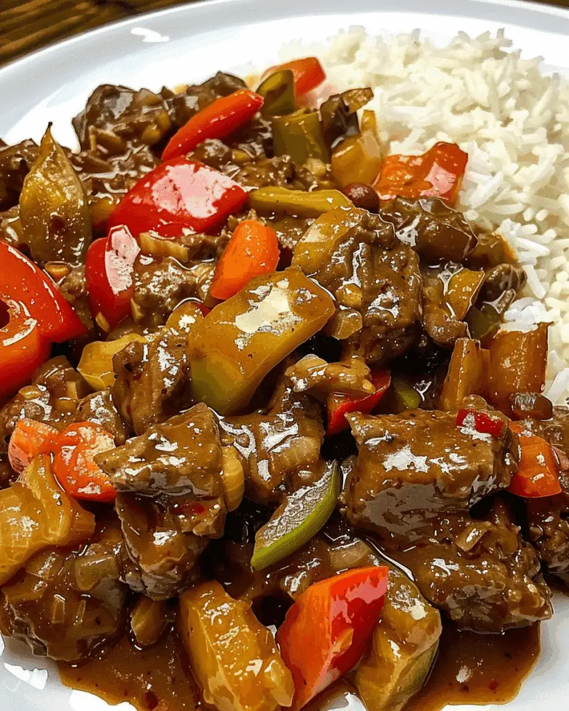 Pepper Steak with Bell Peppers and Onion
