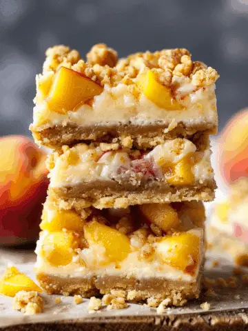 Peach Cobbler Cheesecake Bars