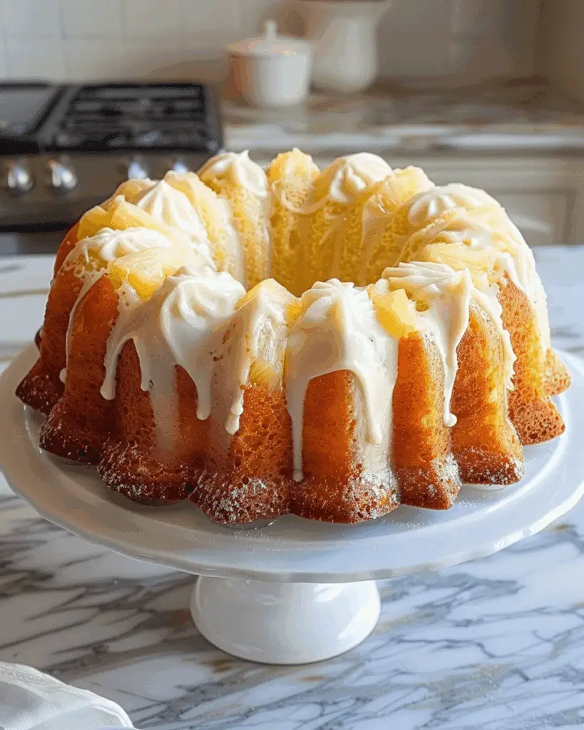 Pineapple Cream Cheese Bundt Cake