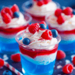 Red, White and Blue Jello Shots