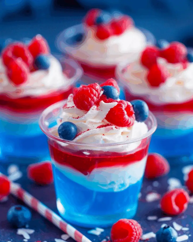 Red, White and Blue Jello Shots