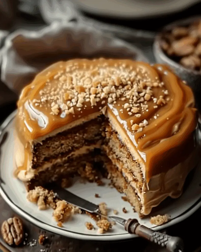 Butterscotch Cake with Caramel Frosting