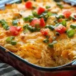 Creamy Chicken Nacho Hashbrown Bake