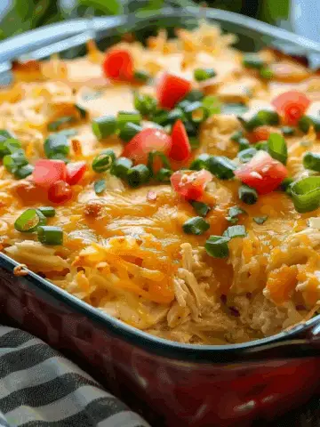 Creamy Chicken Nacho Hashbrown Bake