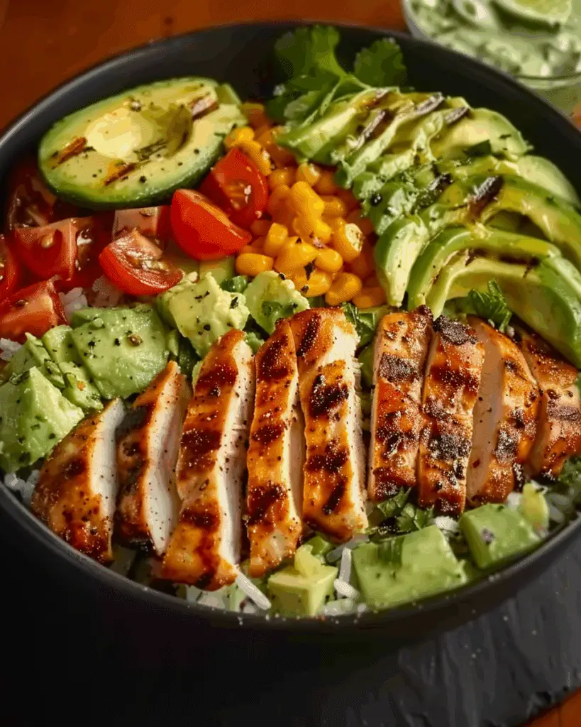 Grilled Chicken & Avocado Salad Bowl