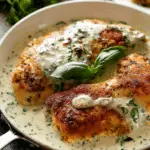 Chicken in Basil Cream Sauce