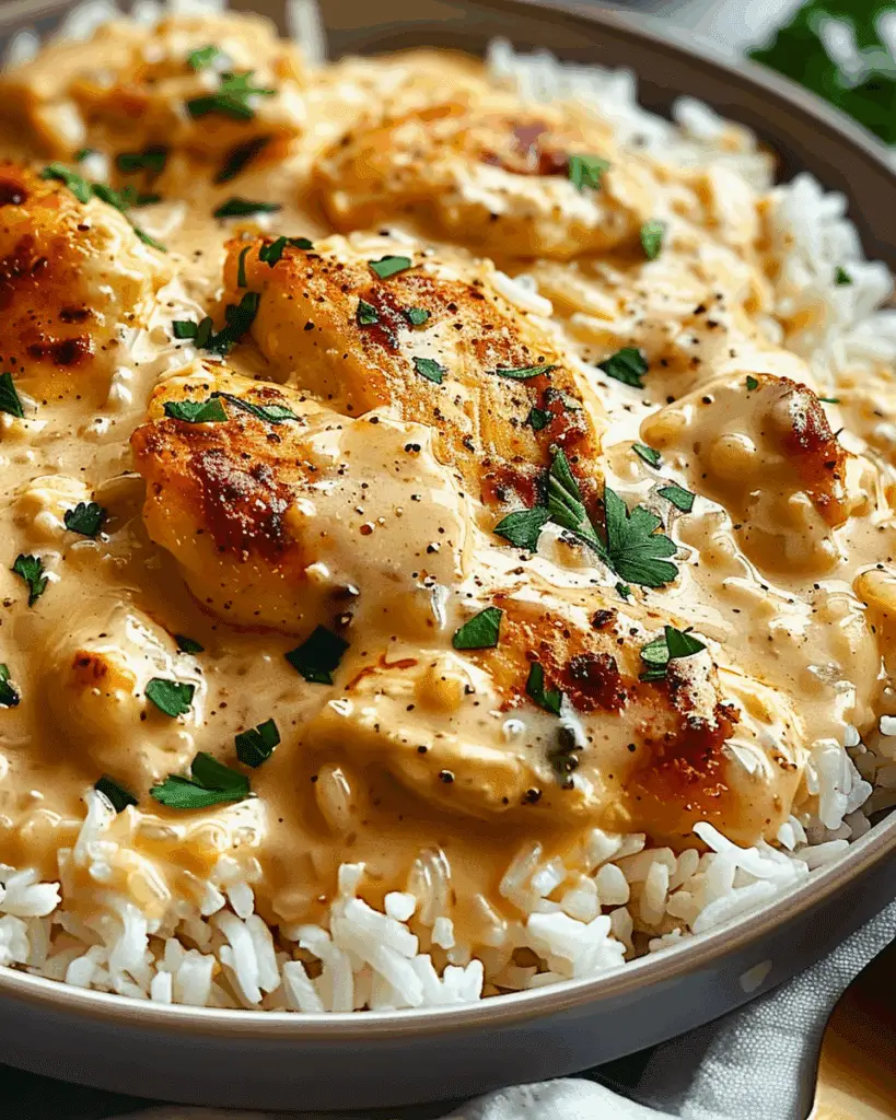 Creamy Smothered Chicken and Rice