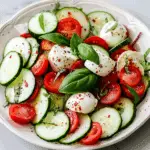 Fresh Cucumber Caprese Salad