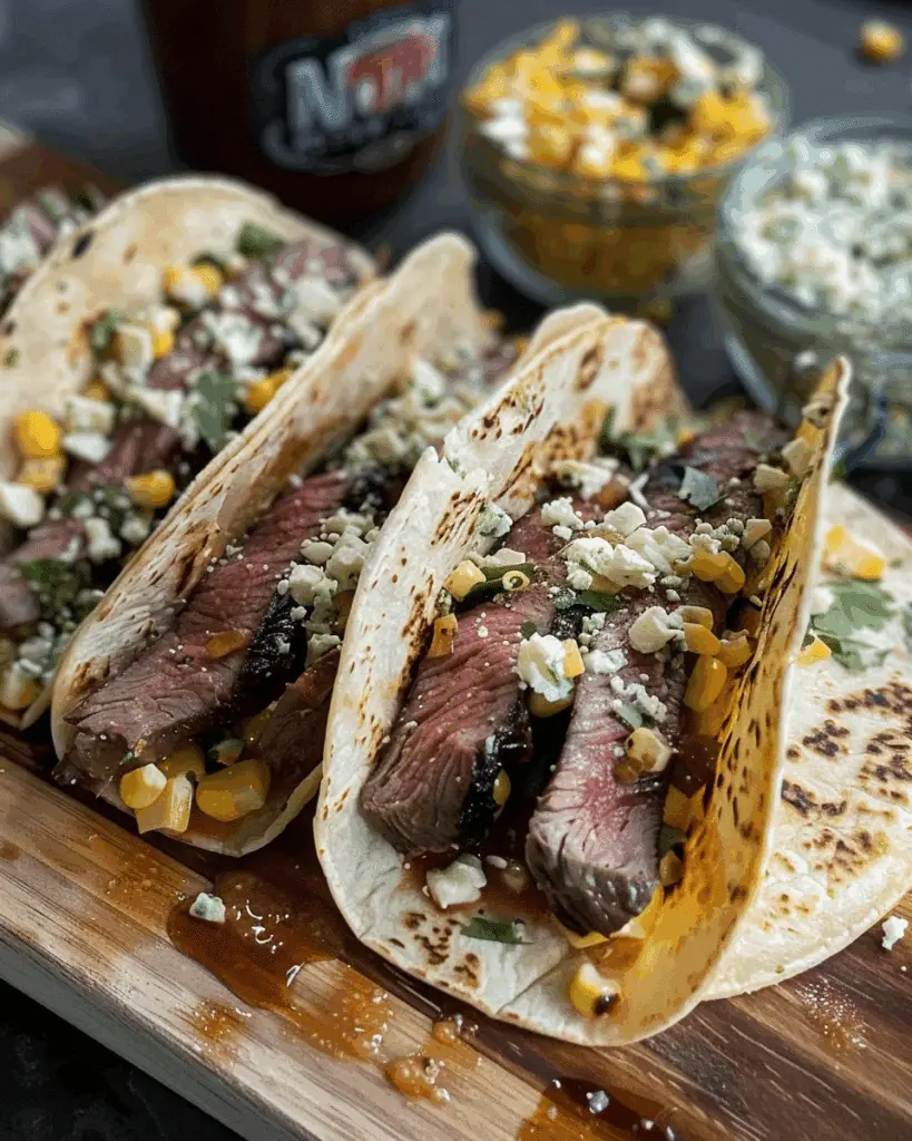 Grilled Steak Elote Tacos