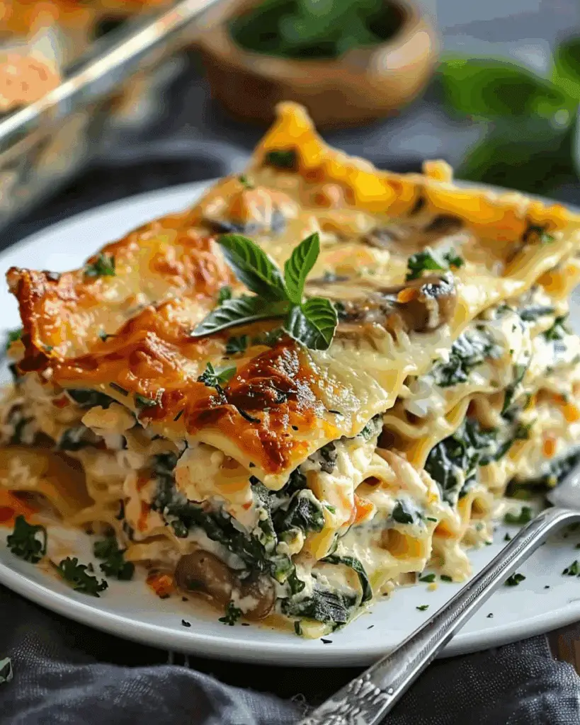 Mushroom and Spinach Lasagna
