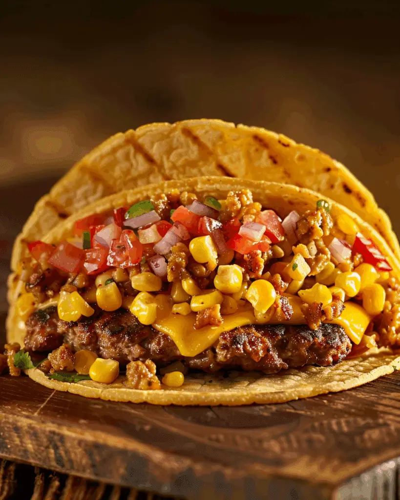 Street Corn Smash Burger Tacos