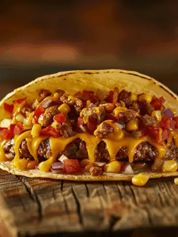 Street Corn Smash Burger Tacos