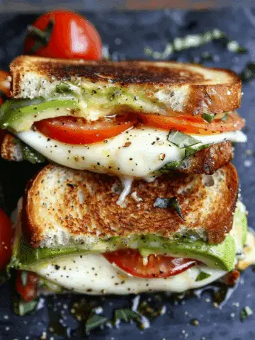 Avocado, Mozzarella, and Tomato Grilled Cheese