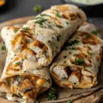 Cheesy Chicken Garlic Wraps
