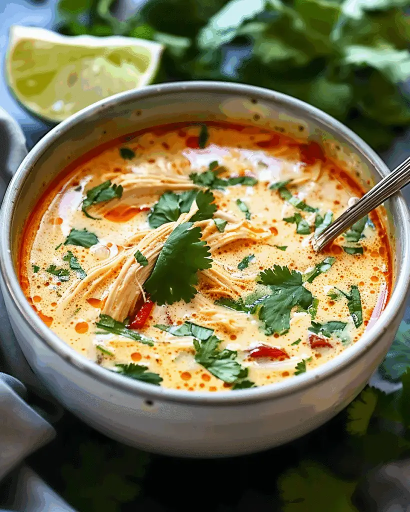 Crockpot Thai Coconut Chicken Soup
