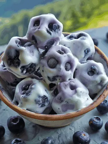 Frozen Yogurt–Dipped Blueberries