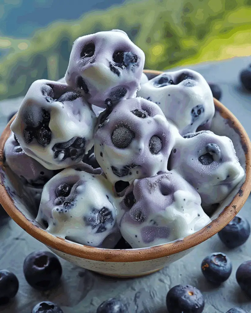 Frozen Yogurt–Dipped Blueberries