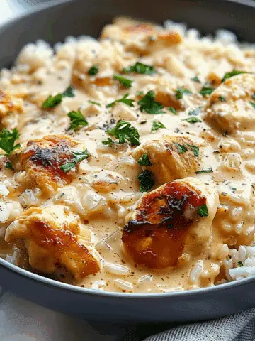 Creamy Smothered Chicken and Rice