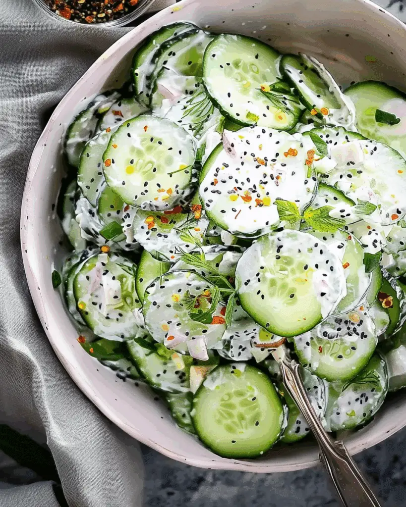 Cucumber Everything Bagel Salad