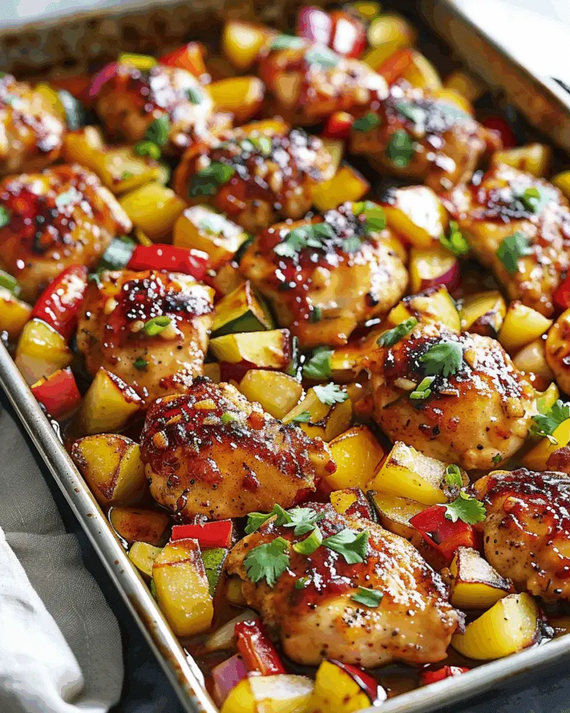 Hawaiian Chicken Sheet Pan