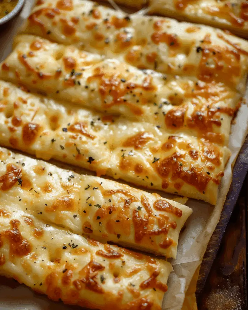 Homemade Cheesy Breadsticks